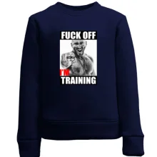 Детский свитшот для качалки "F*ck off, i`m training"
